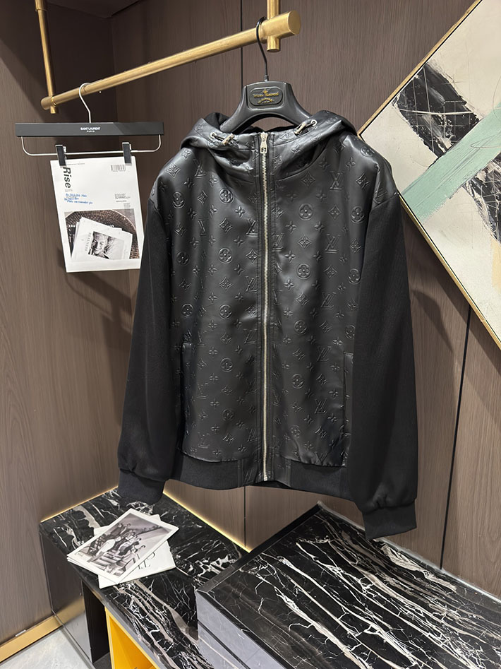 ルイヴィトン LVSEデボスモノグラムミックスレザーブルゾン レザージャケット ブラック 2525725 ルイヴィトン レザージャケット メンズ - 画像 (9)