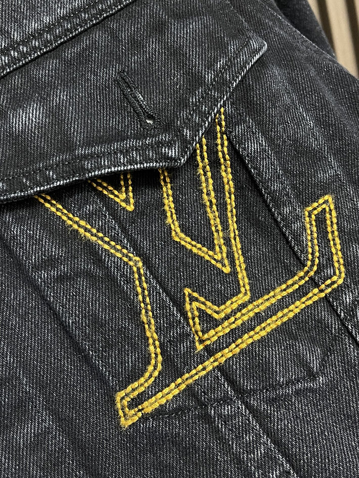 ルイヴィトン LV デニム トラッカージャケット 1AILKB ブラック Louis Vuitton ルイ ヴィトン デニム ジャケット bts - 画像 (6)