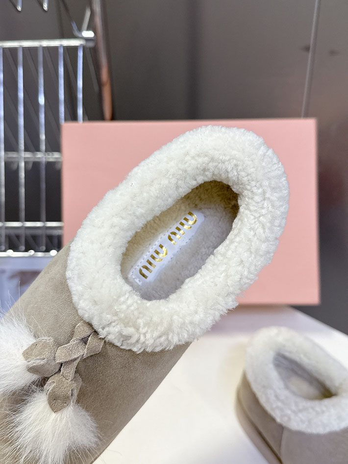 最高級MiuMiuスーパーコピー ミュウミュウ スエードxシアリング ミュール 5R514E 2627059 Miumiu ミュール ハチクロ - 画像 (7)