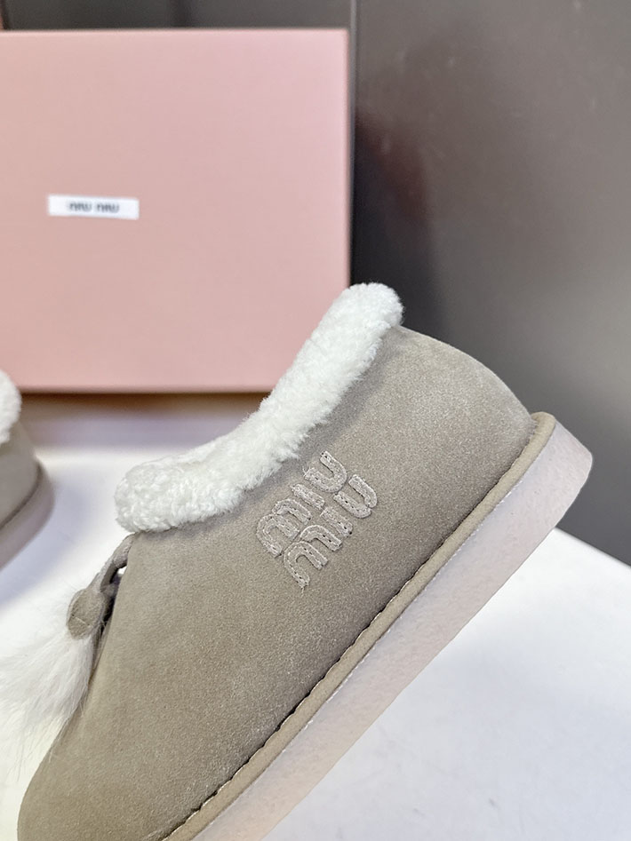 最高級MiuMiuスーパーコピー ミュウミュウ スエードxシアリング ミュール 5R514E 2627059 Miumiu ミュール ハチクロ - 画像 (6)