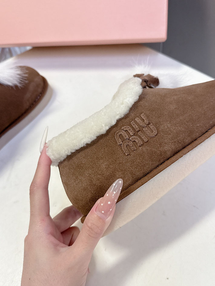 最高級MiuMiuスーパーコピー ミュウミュウ スエードxシアリング ミュール 5R514E 2627060 ミュウミュウ ブーツ アウトレット - 画像 (7)