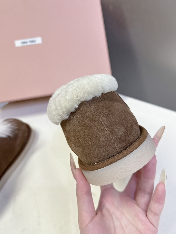 最高級MiuMiuスーパーコピー ミュウミュウ スエードxシアリング ミュール 5R514E 2627060 ミュウミュウ ブーツ アウトレット - 画像 (5)