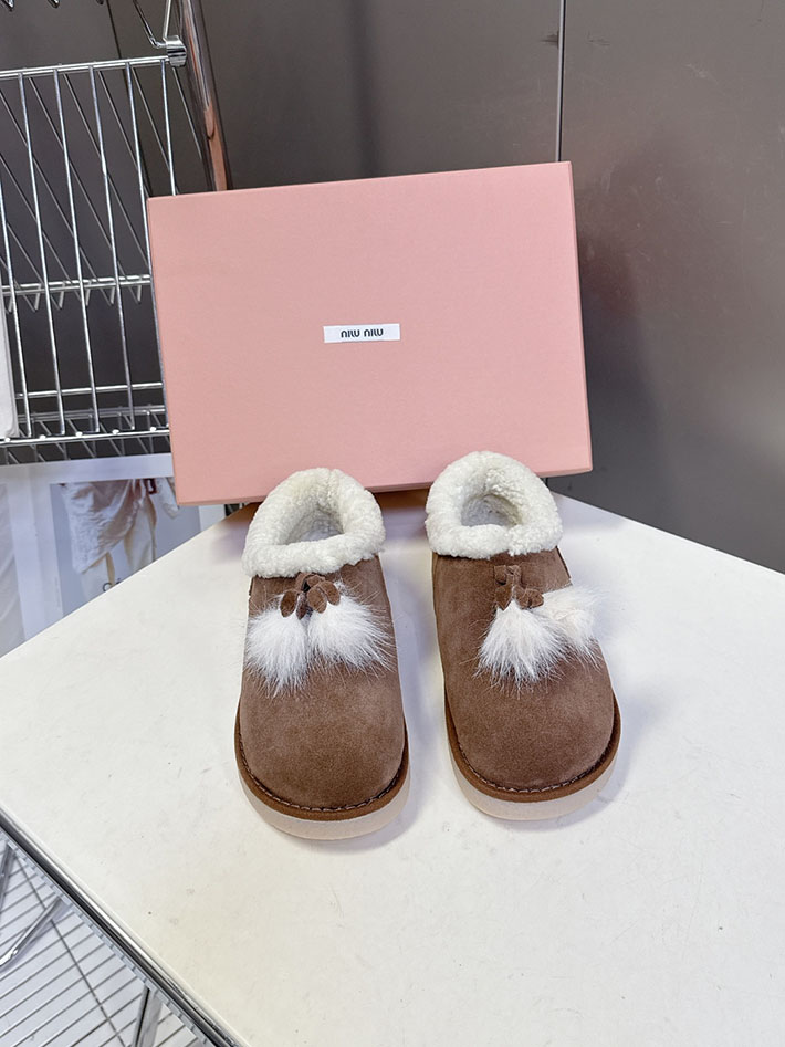 最高級MiuMiuスーパーコピー ミュウミュウ スエードxシアリング ミュール 5R514E 2627060 ミュウミュウ ブーツ アウトレット - 画像 (4)