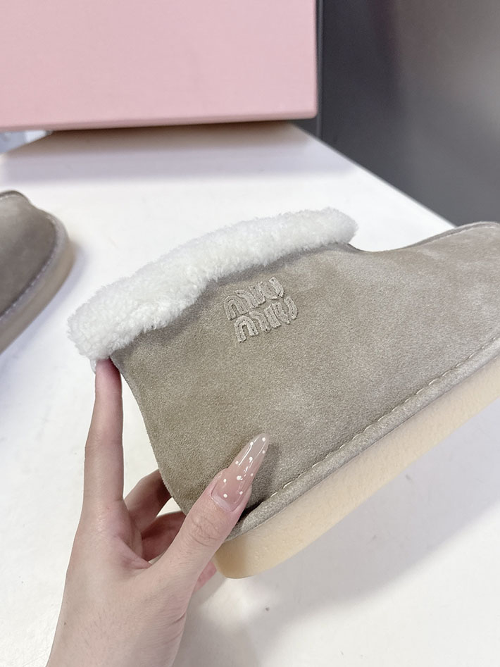 最高級MiuMiuスーパーコピー ミュウミュウ スエードxシアリング ミュール 5R514E 2627061 ミュウミュウ ムートンブーツ - 画像 (6)