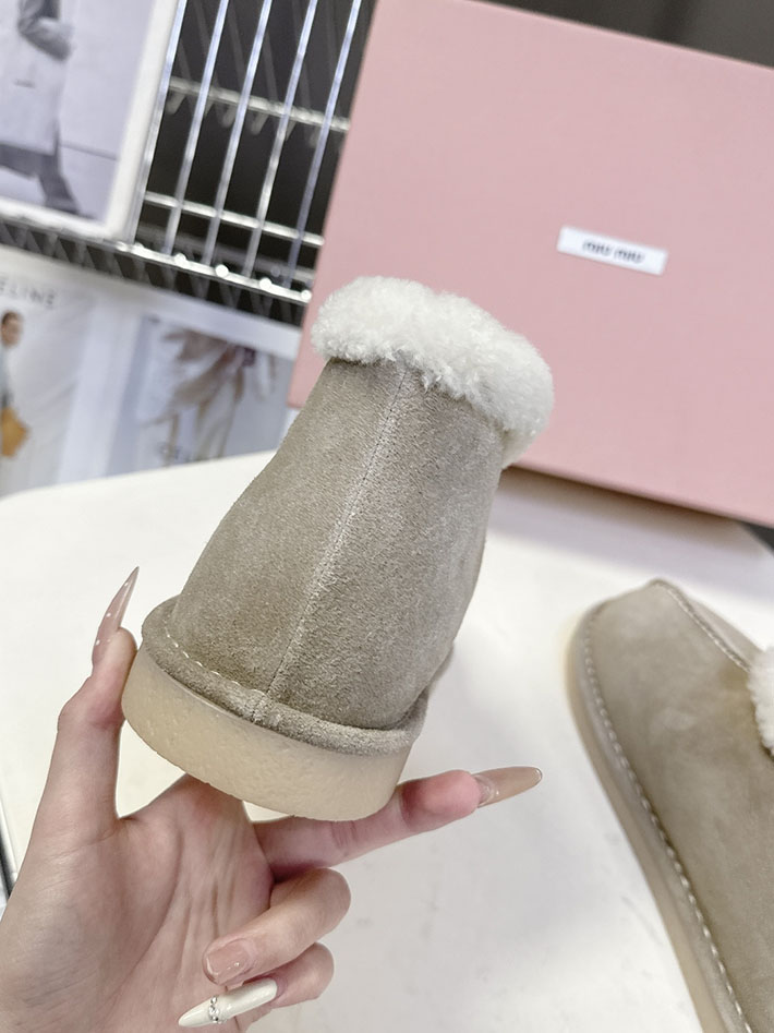 最高級MiuMiuスーパーコピー ミュウミュウ スエードxシアリング ミュール 5R514E 2627061 ミュウミュウ ムートンブーツ - 画像 (5)