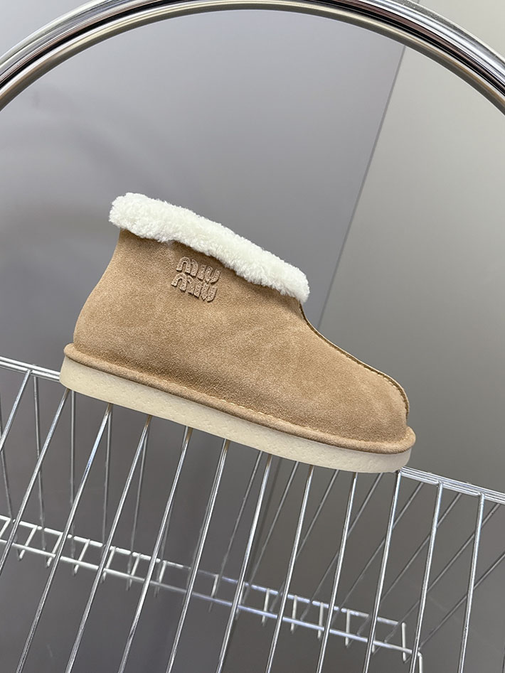 最高級MiuMiuスーパーコピー ミュウミュウ スエードxシアリング ミュール 5R514E 2627062 Miumiu ムートン シューズ - 画像 (9)