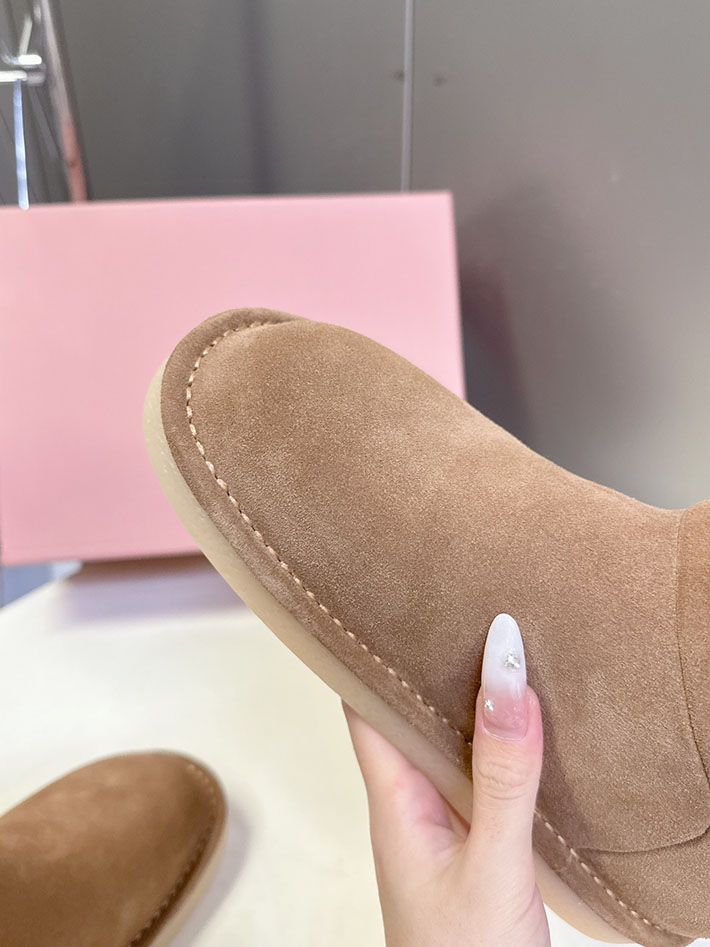 最高級MiuMiuスーパーコピー ミュウミュウ スエードxシアリング ミュール 5R514E 2627065 レディース スノーブーツ おしゃれ - 画像 (7)