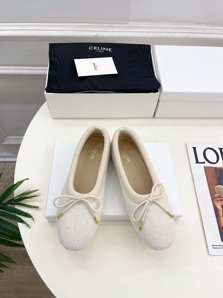 最高級セリーヌスーパーコピー CELINE アビー バレリーナ アルパカウールファブリック 364965232C.12CW セリーヌ バレリーナ - 画像 (3)