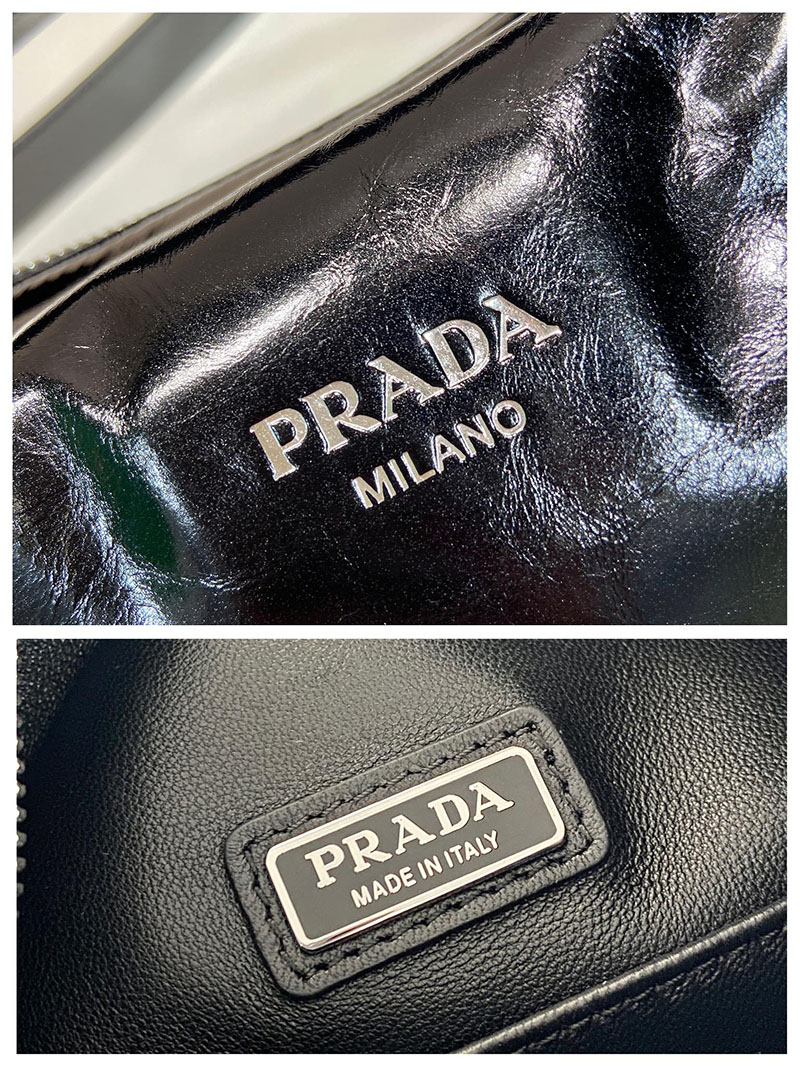 プラダ バッグ レディース PRADA レザー ショルダーバッグ ブラック 2VH188_2CYR_F0002 プラダ 斜 めがけ バッグ レディース - 画像 (2)