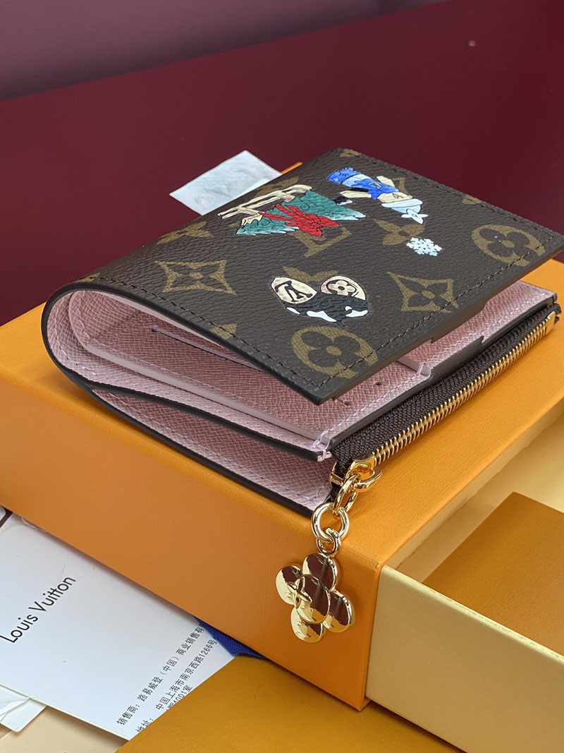 ルイヴィトン 財布 新作 Louis Vuitton ポルトフォイユ・リサ モノグラム・スノーウィパール M15334 ルイヴィトン 財布 ピンク - 画像 (2)