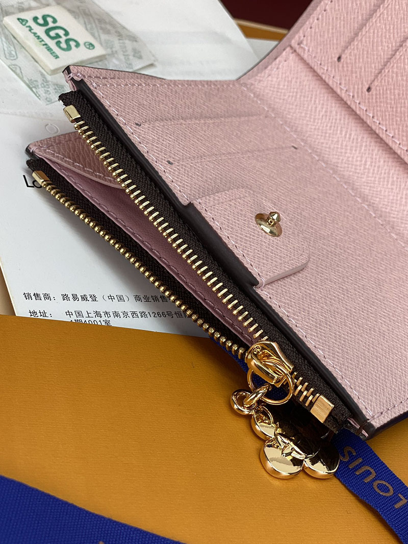 ルイヴィトン 財布 新作 Louis Vuitton ポルトフォイユ・リサ モノグラム・スノーウィパール M15334 ルイヴィトン 財布 ピンク - 画像 (4)