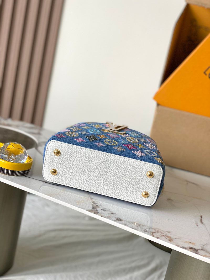 ルイヴィトン バッグ 新作 Louis Vuitton カプシーヌ・ミニ デニム・ブルー M12947 ヴィトン デニム バッグ 新作 - 画像 (7)