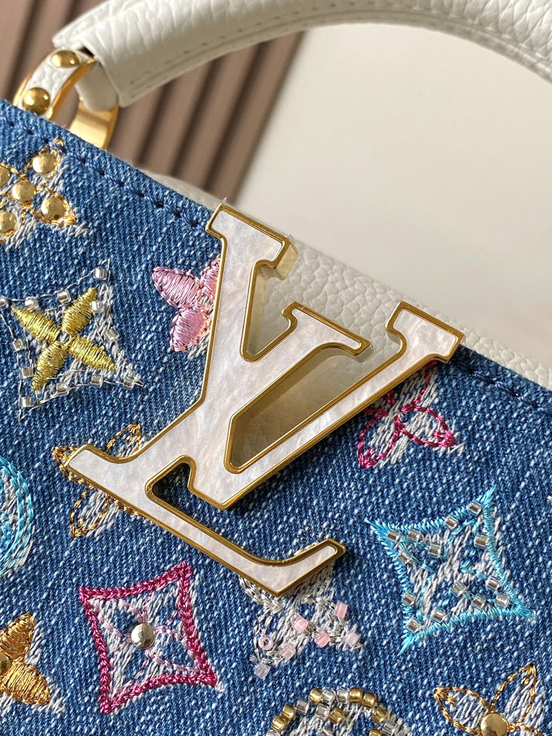 ルイヴィトン バッグ 新作 Louis Vuitton カプシーヌ・ミニ デニム・ブルー M12947 ヴィトン デニム バッグ 新作 - 画像 (6)