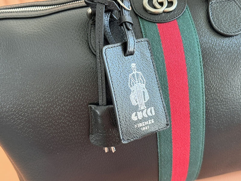 グッチ直営アウトレット店 GUCCI Savoy ミディアム ダッフルバッグ ブラック 834460 AAE1A 1042 グッチ 旅行 バッグ メンズ - 画像 (5)
