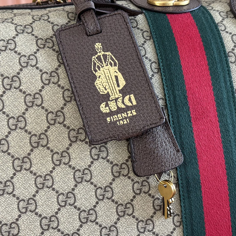 グッチ直営アウトレット店 GUCCI Savoy ミディアム ダッフルバッグ ベージュ 834458 FAEOI 9746 グッチ ボストンバッグ 旅行 - 画像 (5)