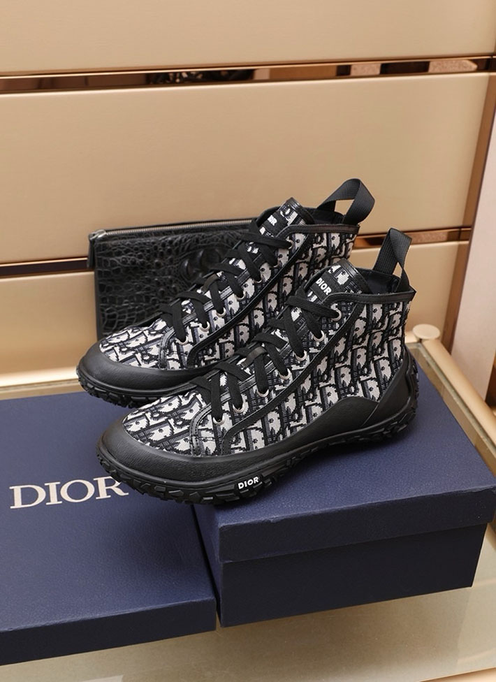 メンズ 最高級ディオールスーパーコピー Dior B28オブリークハイカットスニーカー 2628045 カジュアルブーツ メンズ 人気 - 画像 (3)
