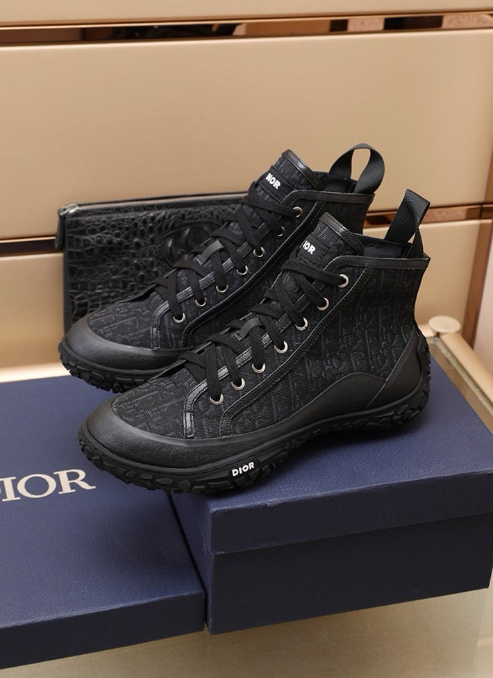 メンズ 最高級ディオールスーパーコピー Dior B28オブリークハイカットスニーカー 2628046 カジュアルブーツ メンズ ブランド - 画像 (3)