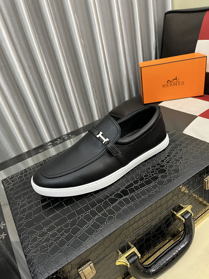 メンズ 最高級エルメススーパーコピー HERMES モカシン ライク ローファー 靴 黒 H252926ZA01395 エルメス モカシン メンズ - 画像 (5)