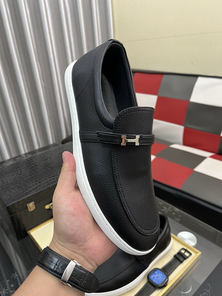 メンズ 最高級エルメススーパーコピー HERMES モカシン ライク ローファー 靴 黒 H252926ZA01395 エルメス モカシン メンズ - 画像 (2)