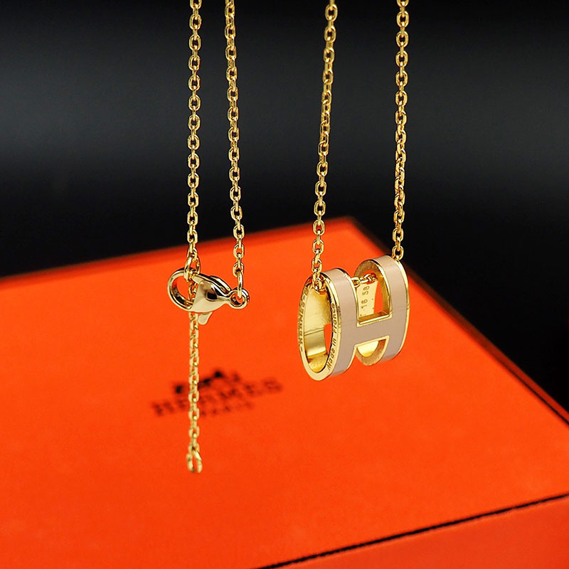 エルメス HERMES ミニ ポップアッシュ ポップH ネックレス チャイ ゴールド金具 2627451 HERMES ポップH ネックレス 店舗 - 画像 (9)