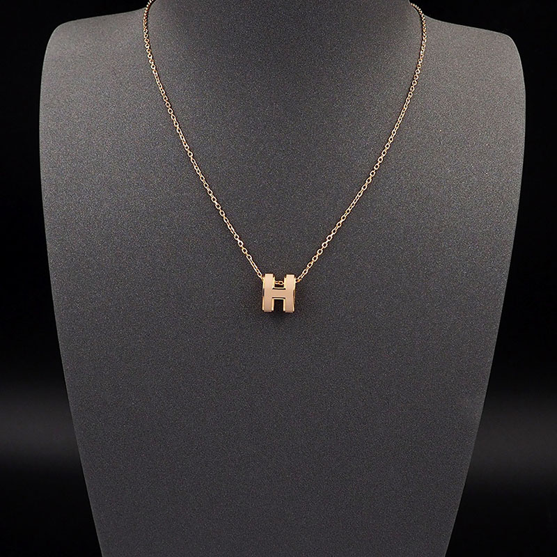 エルメス HERMES ミニ ポップアッシュ ポップH ネックレス チャイ シャンパンゴールド金具 2627452 ミニポップ H ネックレス - 画像 (7)