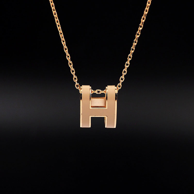 エルメス HERMES ミニ ポップアッシュ ポップH ネックレス チャイ シャンパンゴールド金具 2627452 ミニポップ H ネックレス - 画像 (6)