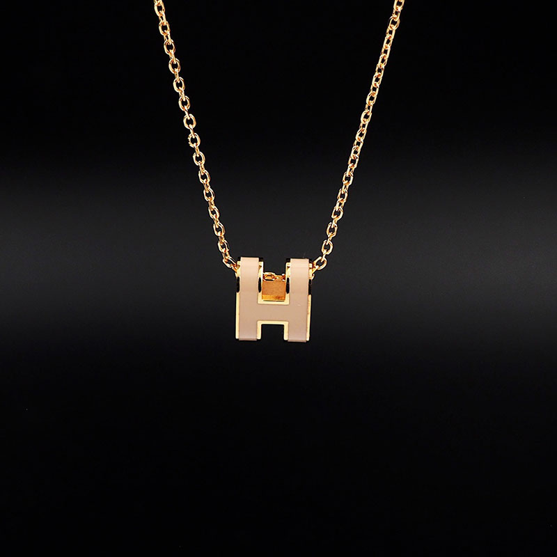 エルメス HERMES ミニ ポップアッシュ ポップH ネックレス チャイ シャンパンゴールド金具 2627452 ミニポップ H ネックレス - 画像 (5)