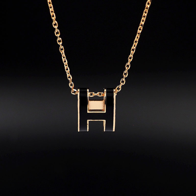 エルメス HERMES ミニ ポップアッシュ ポップH ネックレス ブラック シャンパンゴールド金具 2627457 エルメス ポップH ミニ 定価 - 画像 (8)