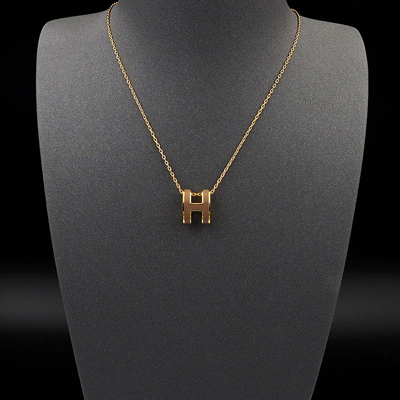 エルメス HERMES ミニ ポップアッシュ ポップH ネックレス エトゥープ ゴールド金具 2627458 エルメス ネックレス ポップH 公式 - 画像 (9)