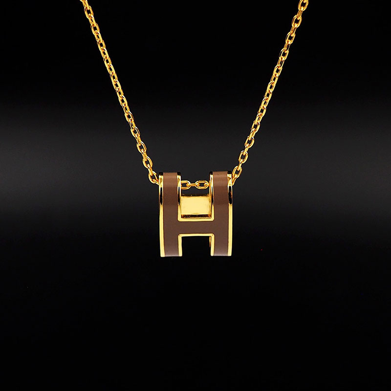 エルメス HERMES ミニ ポップアッシュ ポップH ネックレス エトゥープ ゴールド金具 2627458 エルメス ネックレス ポップH 公式 - 画像 (7)