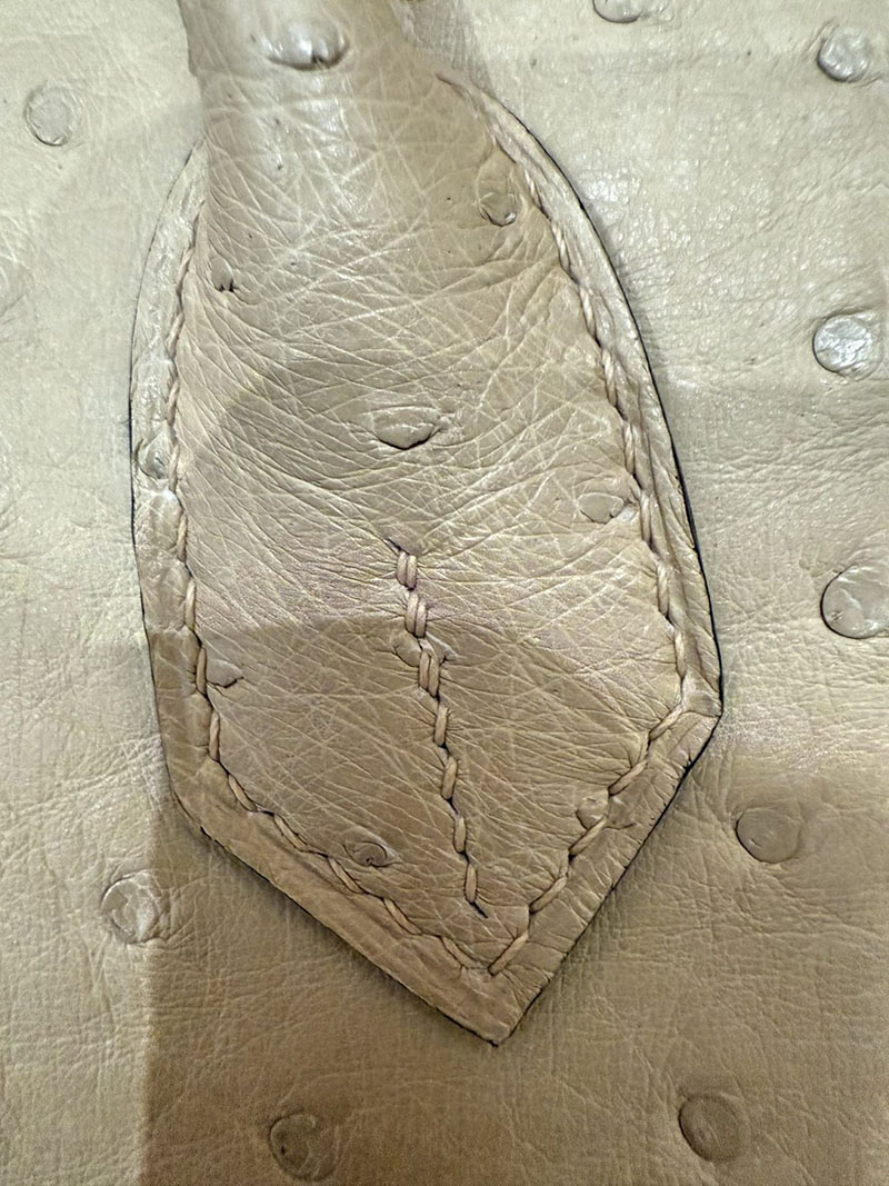 エルメス バーキン25 定価 HERMES バーキン25 チャイ オーストリッチ シルバー金具 2627489 エルメス専門店 おすすめ - 画像 (12)