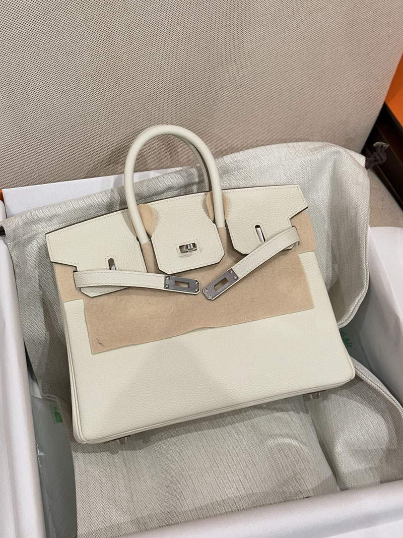 エルメス バーキン25 定価 HERMES バーキン25 マッシュルーム トゴ シルバー金具 2627490 エルメス専門店 おすすめ - 画像 (6)
