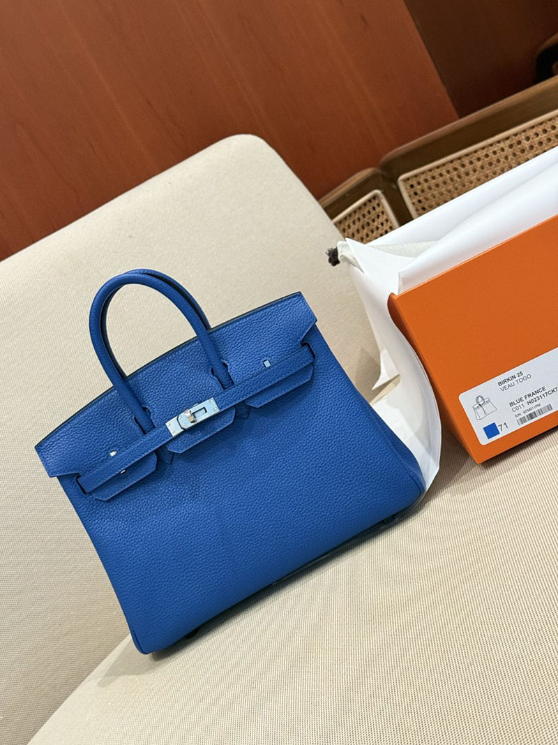 バーキン25 スーパーコピー HERMES バーキン25 ブルーフランス トゴ シルバー金具 2627492 エルメス専門店 おすすめ - 画像 (8)