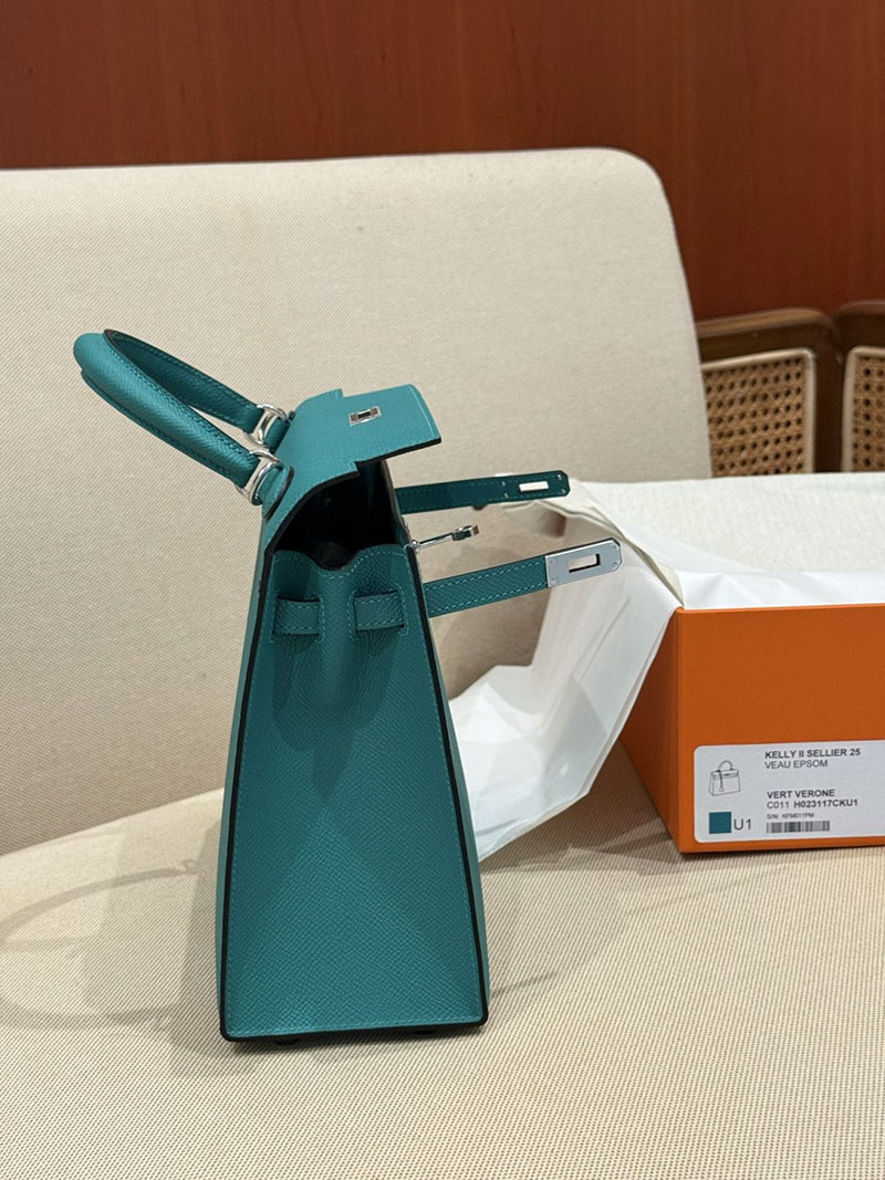 エルメス ケリー25 定価 HERMES ケリー25 外縫い ヴェールヴェロン ヴォーエプソン シルバー金具 2627494 エルメス専門店 おすすめ - 画像 (14)