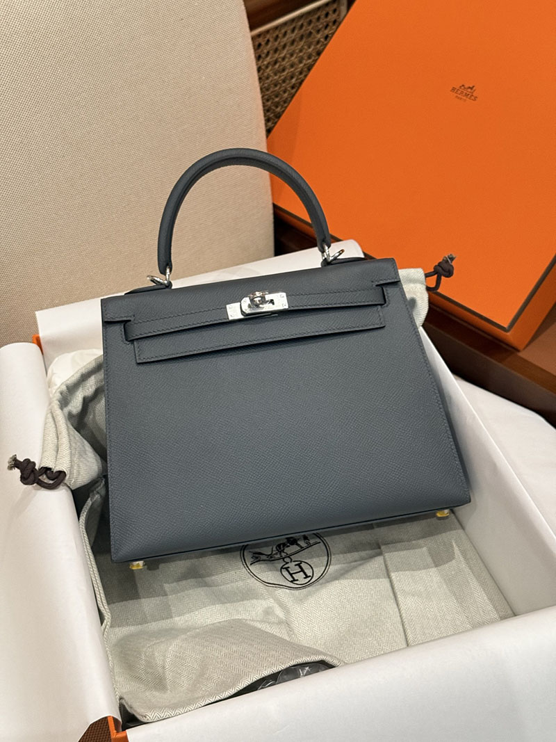 エルメス ケリー25 HERMES ケリー25 外縫い グリミスティ ヴォーエプソン シルバー金具 2627500 エルメス専門店 おすすめ - 画像 (9)