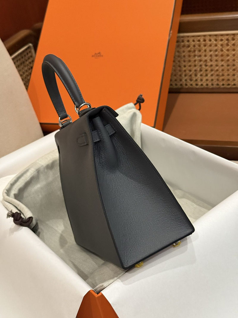 エルメス ケリー25 HERMES ケリー25 外縫い グリミスティ ヴォーエプソン シルバー金具 2627500 エルメス専門店 おすすめ - 画像 (7)