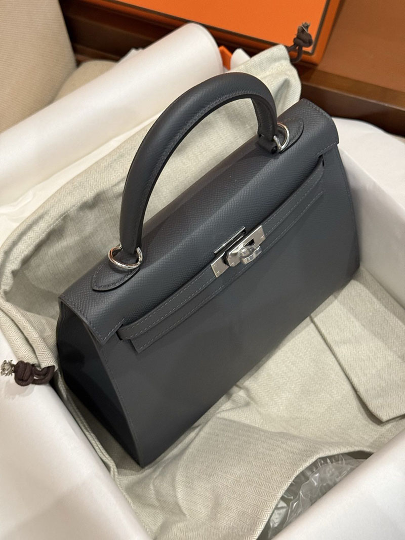 エルメス ケリー25 HERMES ケリー25 外縫い グリミスティ ヴォーエプソン シルバー金具 2627500 エルメス専門店 おすすめ - 画像 (6)