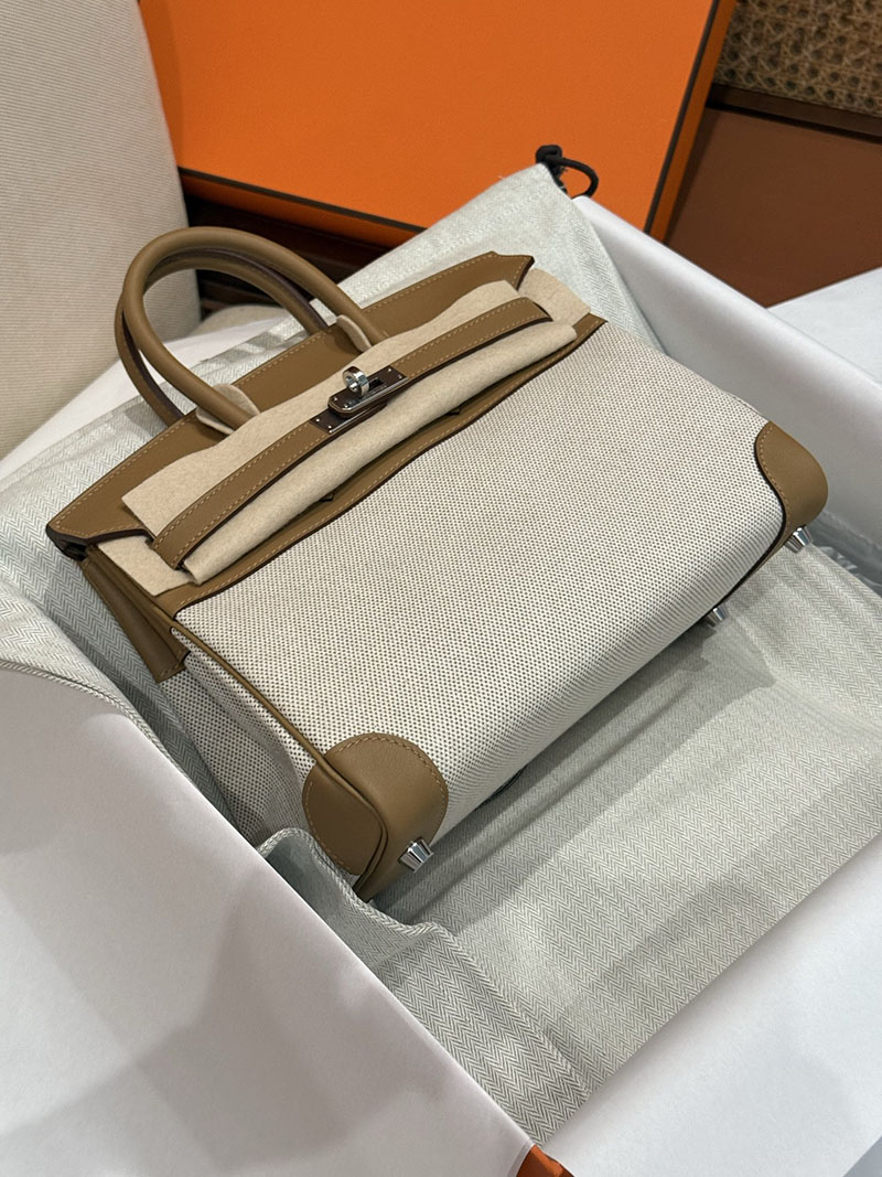 エルメス バーキン 人気 HERMES バーキン25 キャンバス グリアスファルト スイフト/トワル シルバー金具 2627502 エルメス専門店 おすすめ - 画像 (7)