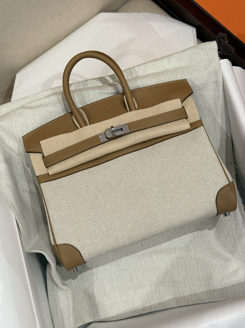 エルメス バーキン 人気 HERMES バーキン25 キャンバス グリアスファルト スイフト/トワル シルバー金具 2627502 エルメス専門店 おすすめ - 画像 (5)