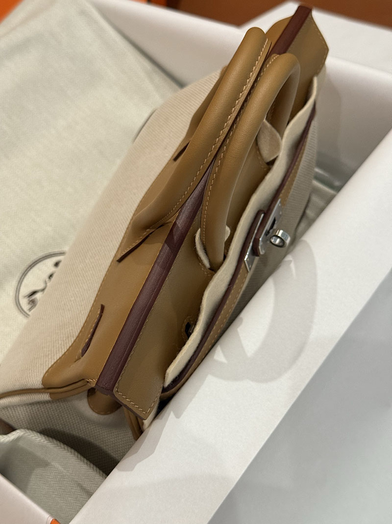 エルメス バーキン 人気 HERMES バーキン25 キャンバス グリアスファルト スイフト/トワル シルバー金具 2627502 エルメス専門店 おすすめ - 画像 (2)