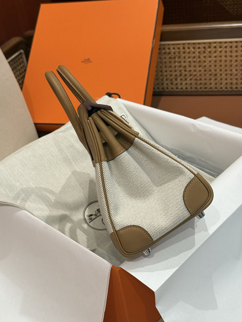 エルメス バーキン 人気 HERMES バーキン25 キャンバス グリアスファルト スイフト/トワル シルバー金具 2627502 エルメス専門店 おすすめ - 画像 (15)