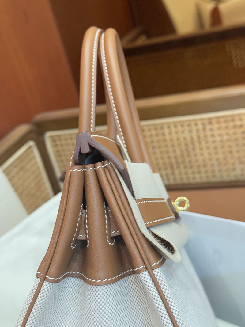 レディース ブランドバッグ 人気ランキング HERMES バーキン25 キャンバス ゴールド スイフト/トワル ゴールド金具 2627524 エルメス専門店 おすすめ - 画像 (9)