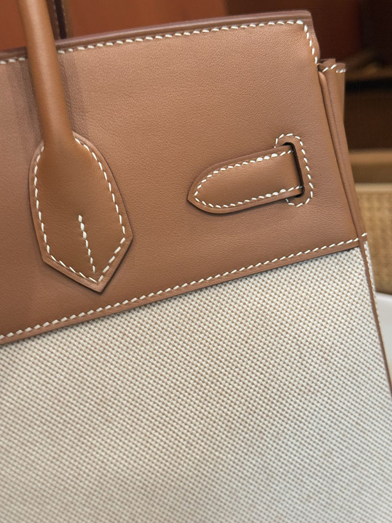 レディース ブランドバッグ 人気ランキング HERMES バーキン25 キャンバス ゴールド スイフト/トワル ゴールド金具 2627524 エルメス専門店 おすすめ - 画像 (8)