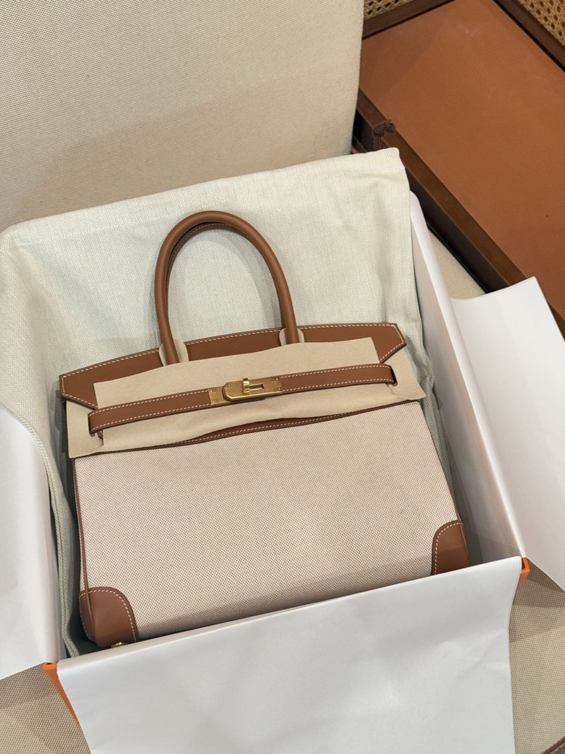 レディース ブランドバッグ 人気ランキング HERMES バーキン25 キャンバス ゴールド スイフト/トワル ゴールド金具 2627524 エルメス専門店 おすすめ - 画像 (7)