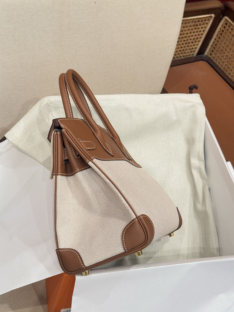 レディース ブランドバッグ 人気ランキング HERMES バーキン25 キャンバス ゴールド スイフト/トワル ゴールド金具 2627524 エルメス専門店 おすすめ - 画像 (2)