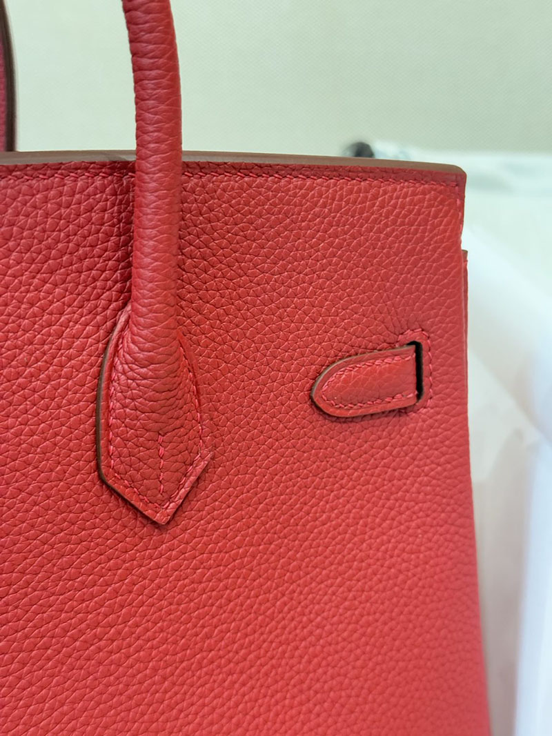 女性 バッグ 人気 20代 HERMES バーキン25 ルージュカザック トゴ シルバー金具 2627530 エルメス専門店 おすすめ - 画像 (15)