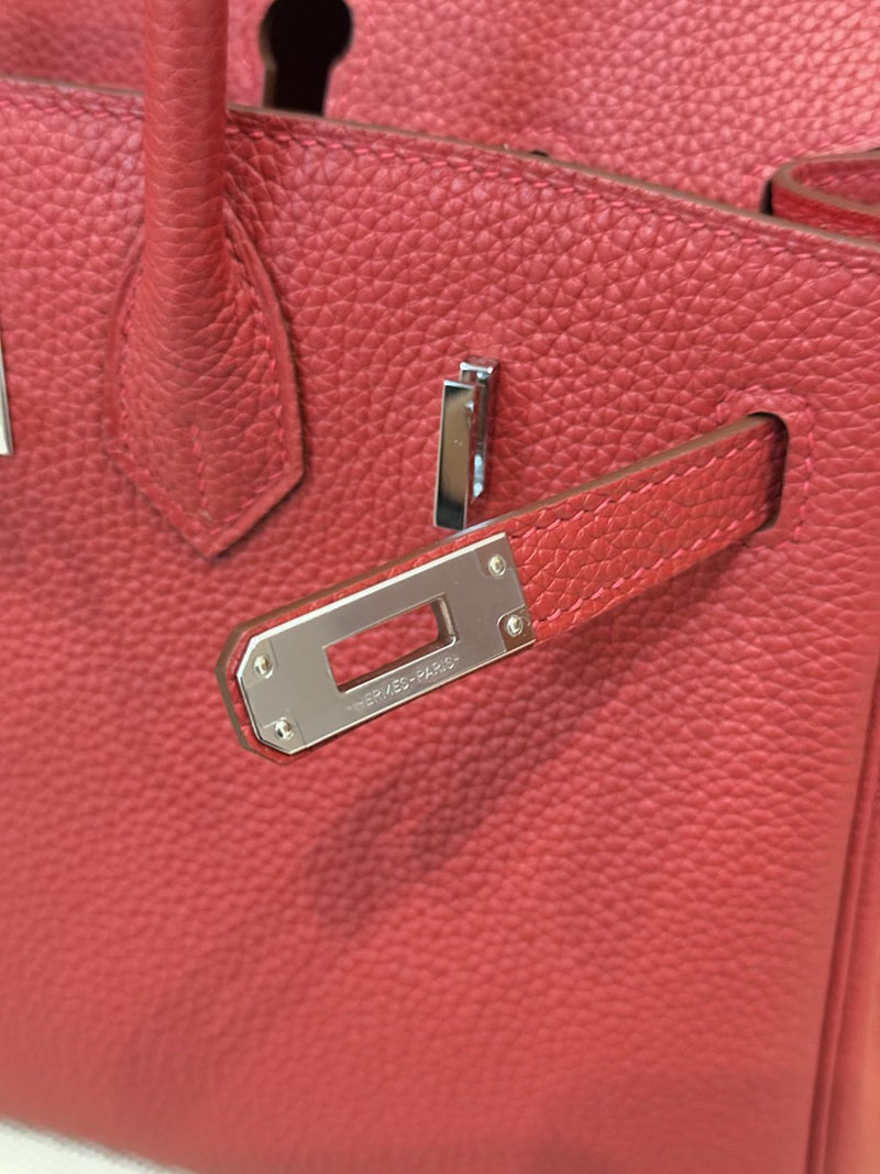 女性 バッグ 人気 20代 HERMES バーキン25 ルージュカザック トゴ シルバー金具 2627530 エルメス専門店 おすすめ - 画像 (14)