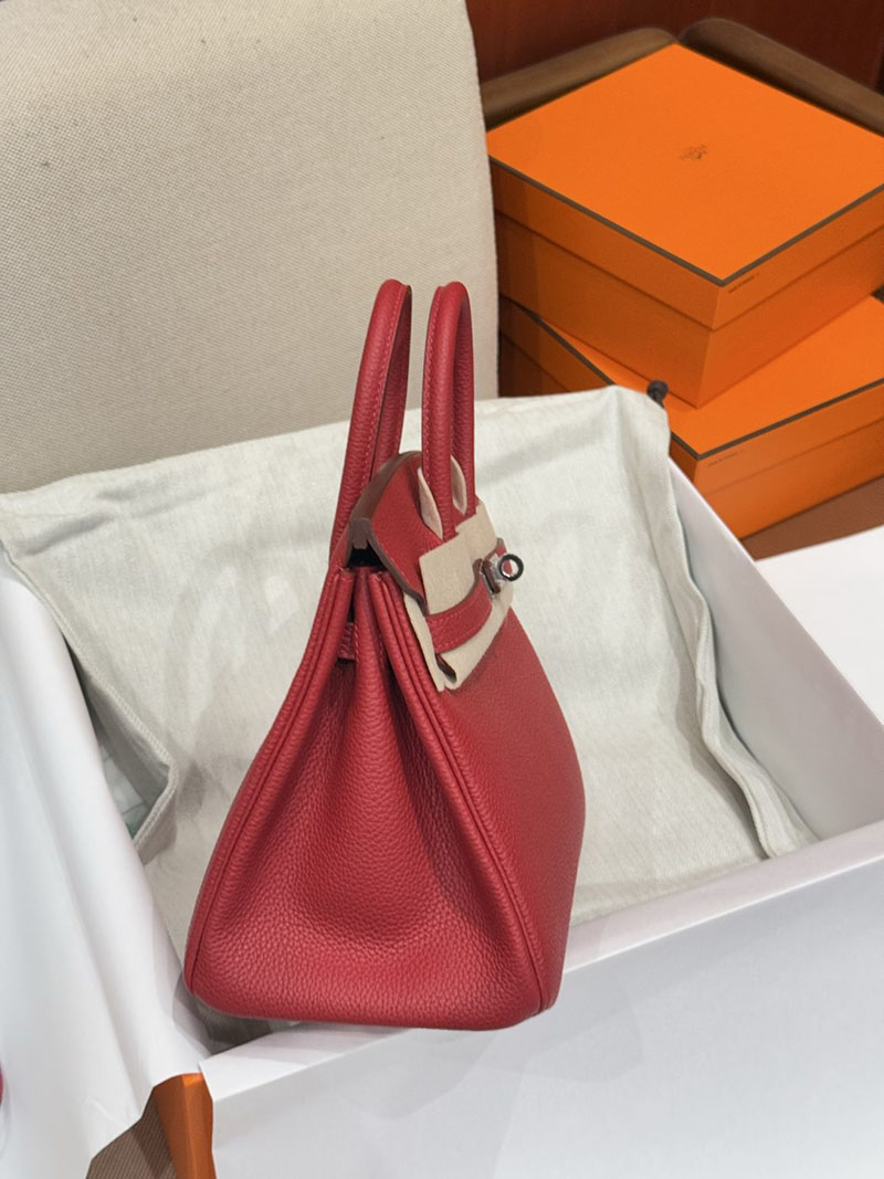女性 バッグ 人気 20代 HERMES バーキン25 ルージュカザック トゴ シルバー金具 2627530 エルメス専門店 おすすめ - 画像 (13)