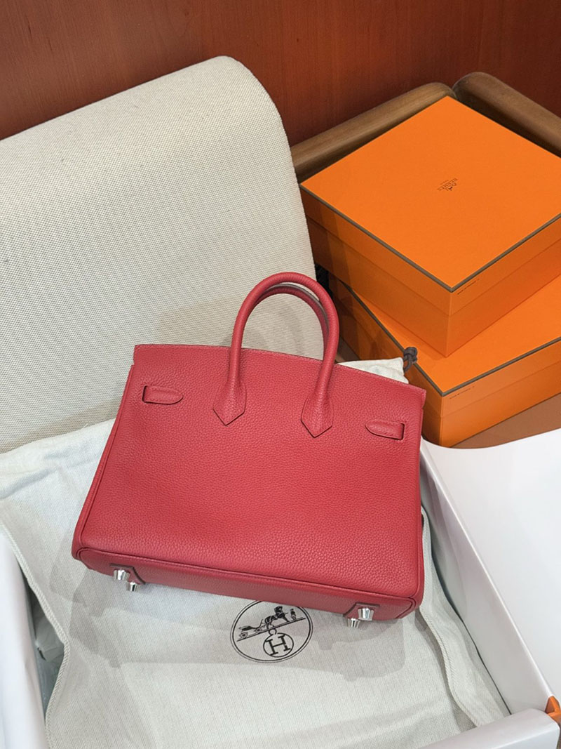 女性 バッグ 人気 20代 HERMES バーキン25 ルージュカザック トゴ シルバー金具 2627530 エルメス専門店 おすすめ - 画像 (10)