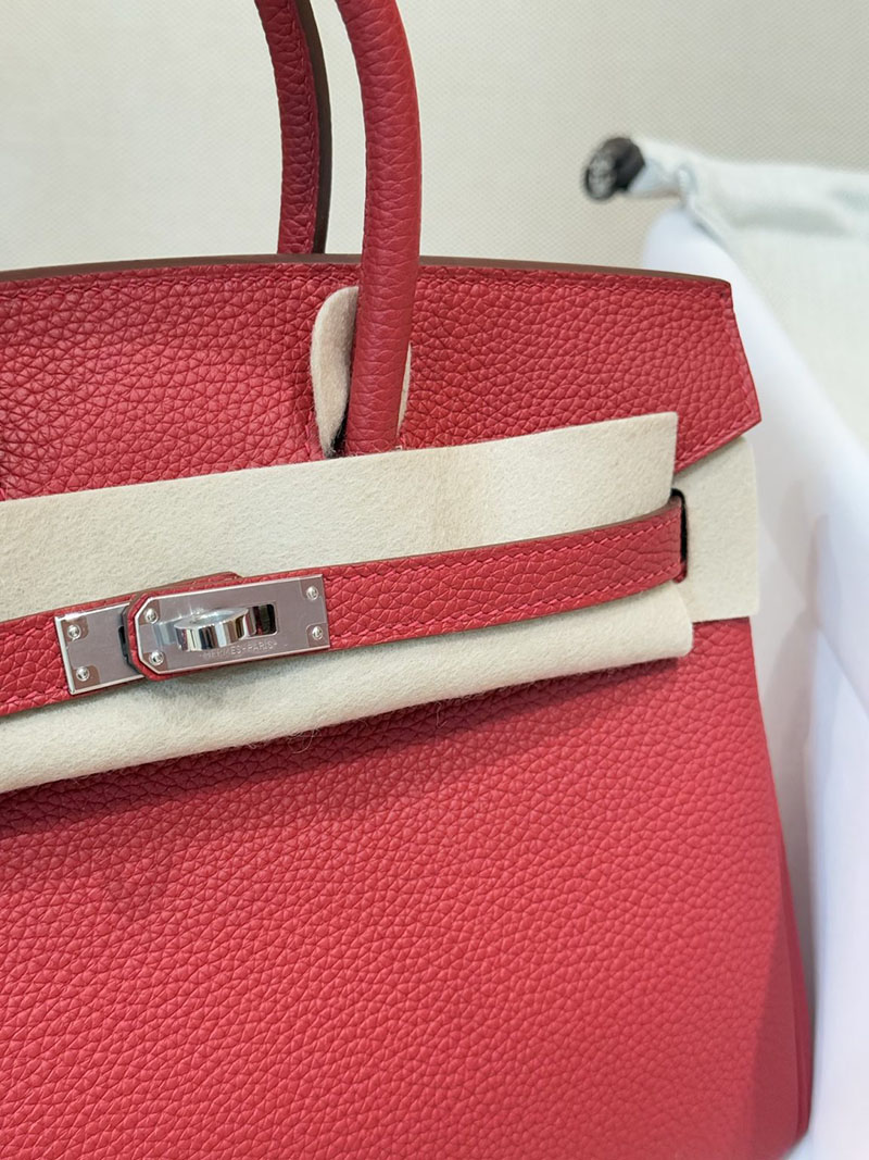 女性 バッグ 人気 20代 HERMES バーキン25 ルージュカザック トゴ シルバー金具 2627530 エルメス専門店 おすすめ - 画像 (9)